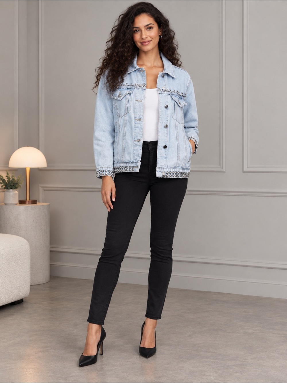 Good American Boyfriend Denim Jacket NWT B128